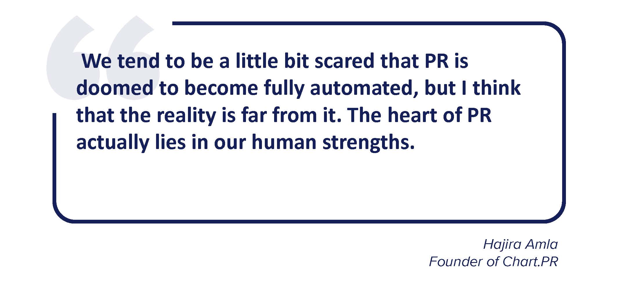 PR Trends 2025 AI quote from Hajira Amla