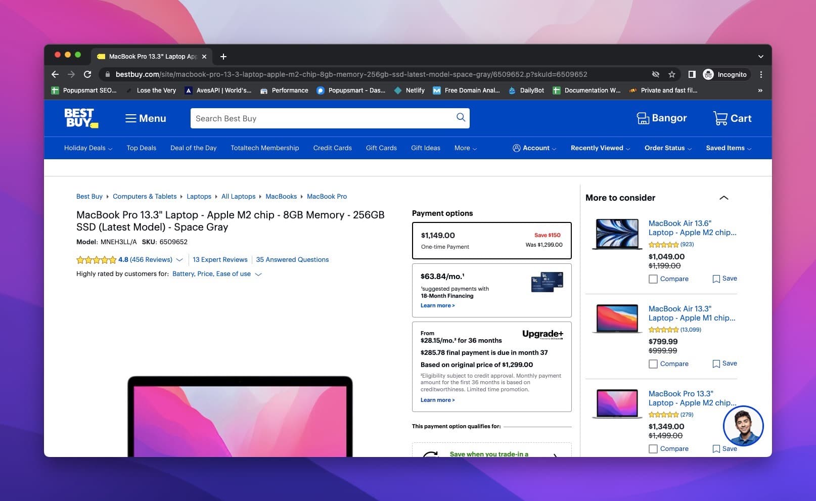 a product and its ratings, reviews on Best Buy