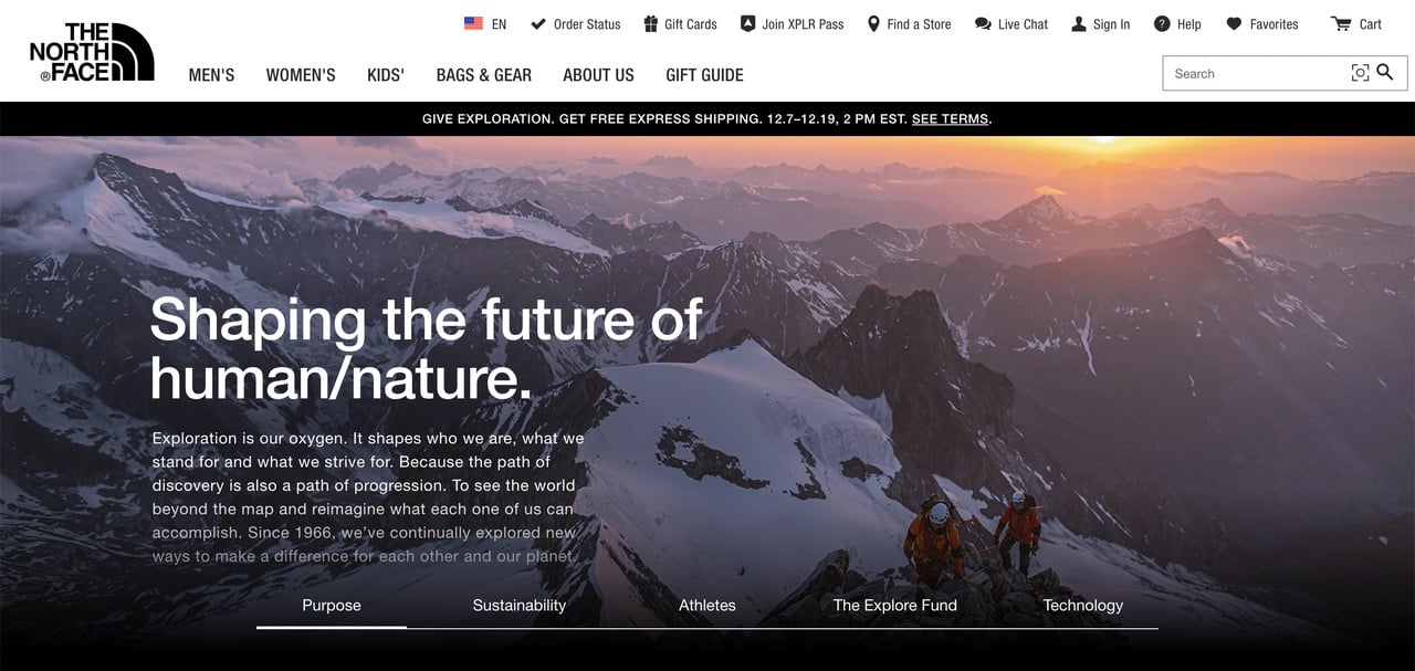 The North Face example of unique selling proposition