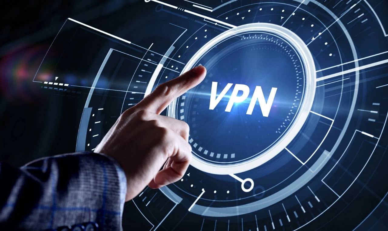 a picture of a hand pointing to a text that is "VPN""