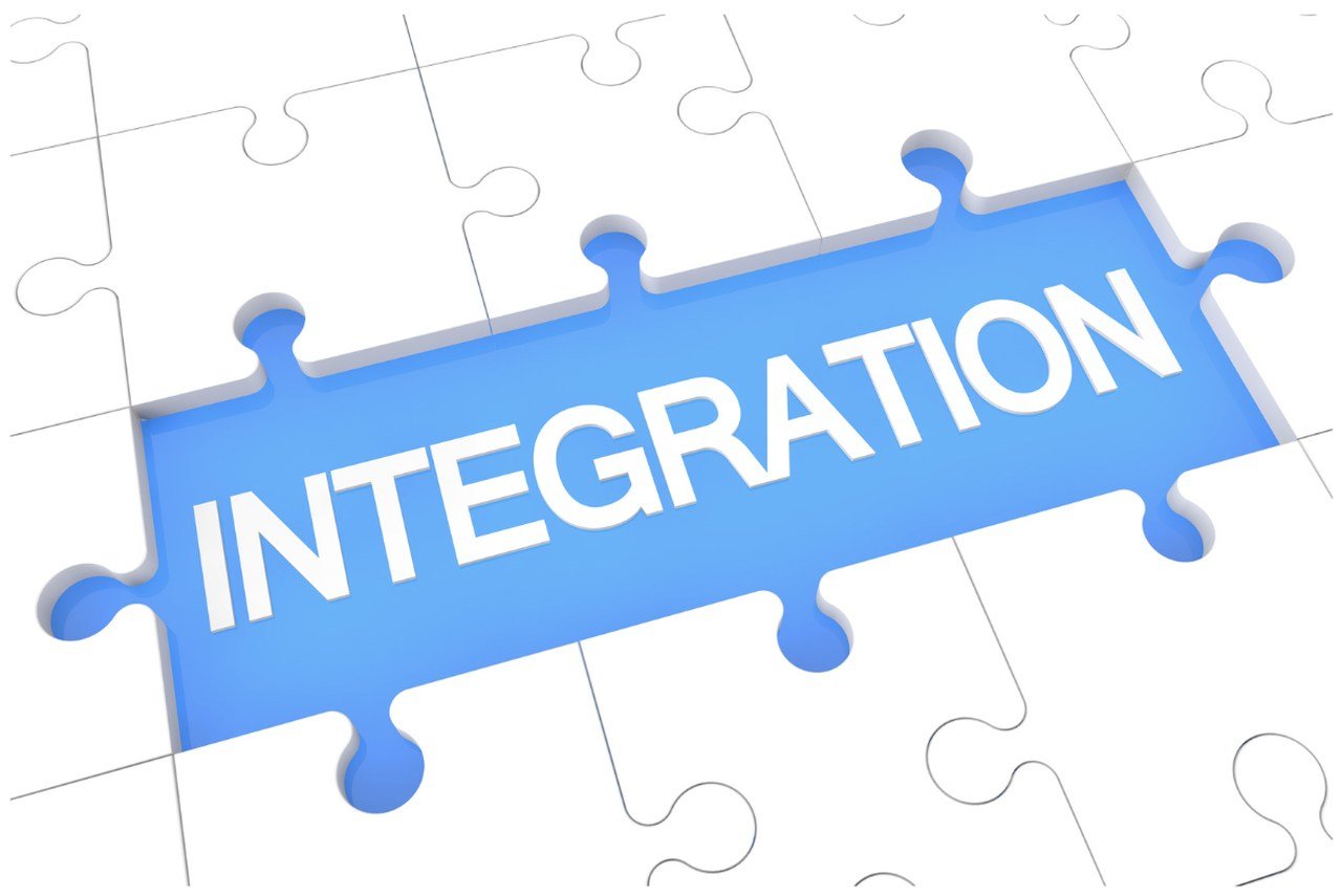 an illustration of a puzzle that lacks software integration puzzle pieces and a text that's written "Integration"