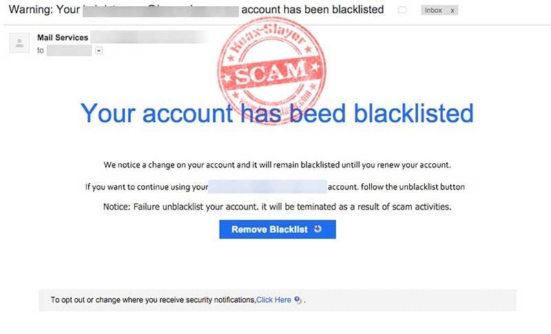 What is email blacklist