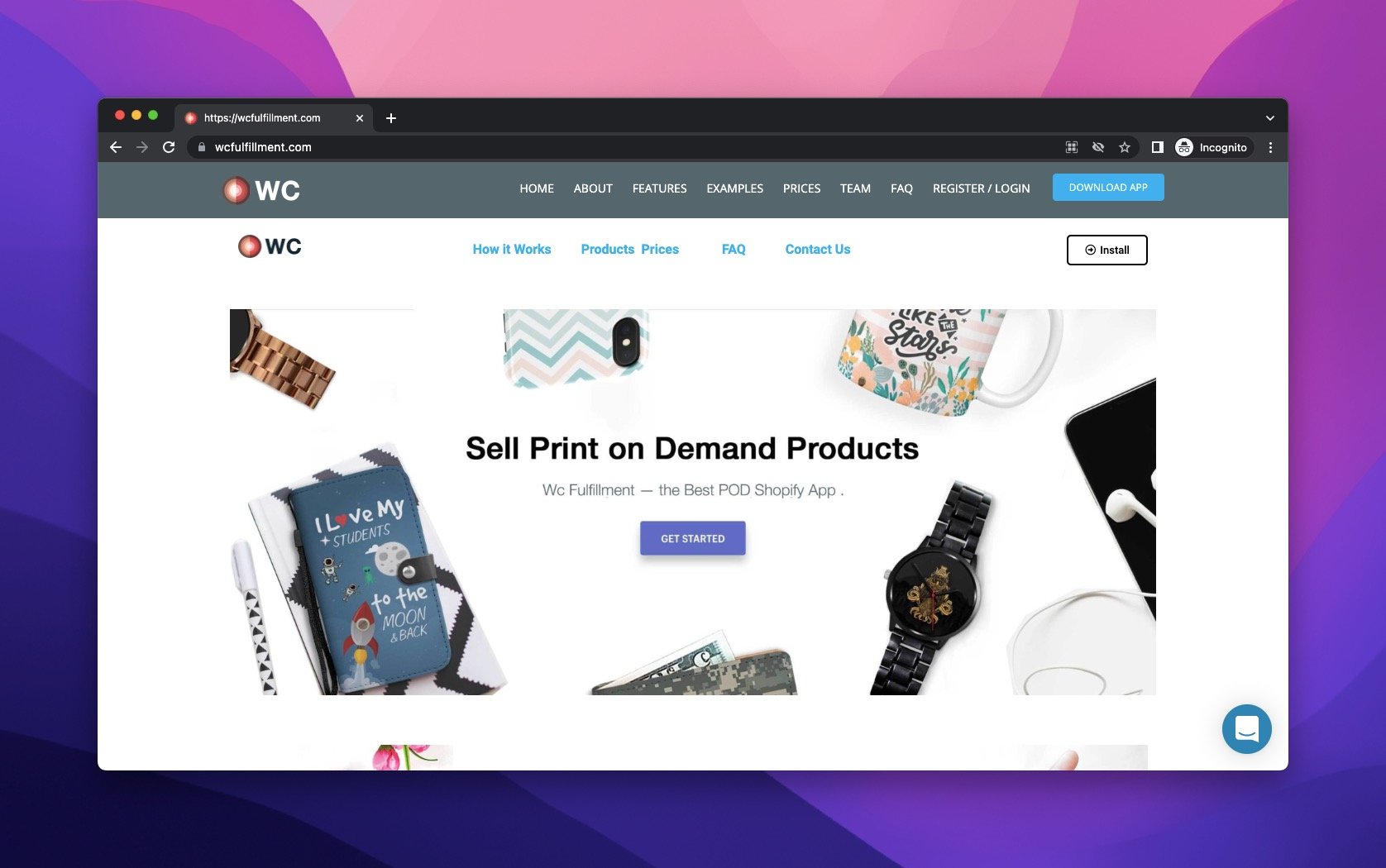 wc fulfillment webpage showing many products that you can buy with WC Fulfillment and a CTA button