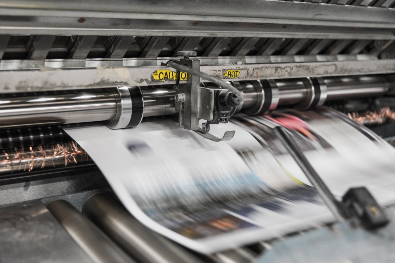 an image of printing a newspaper