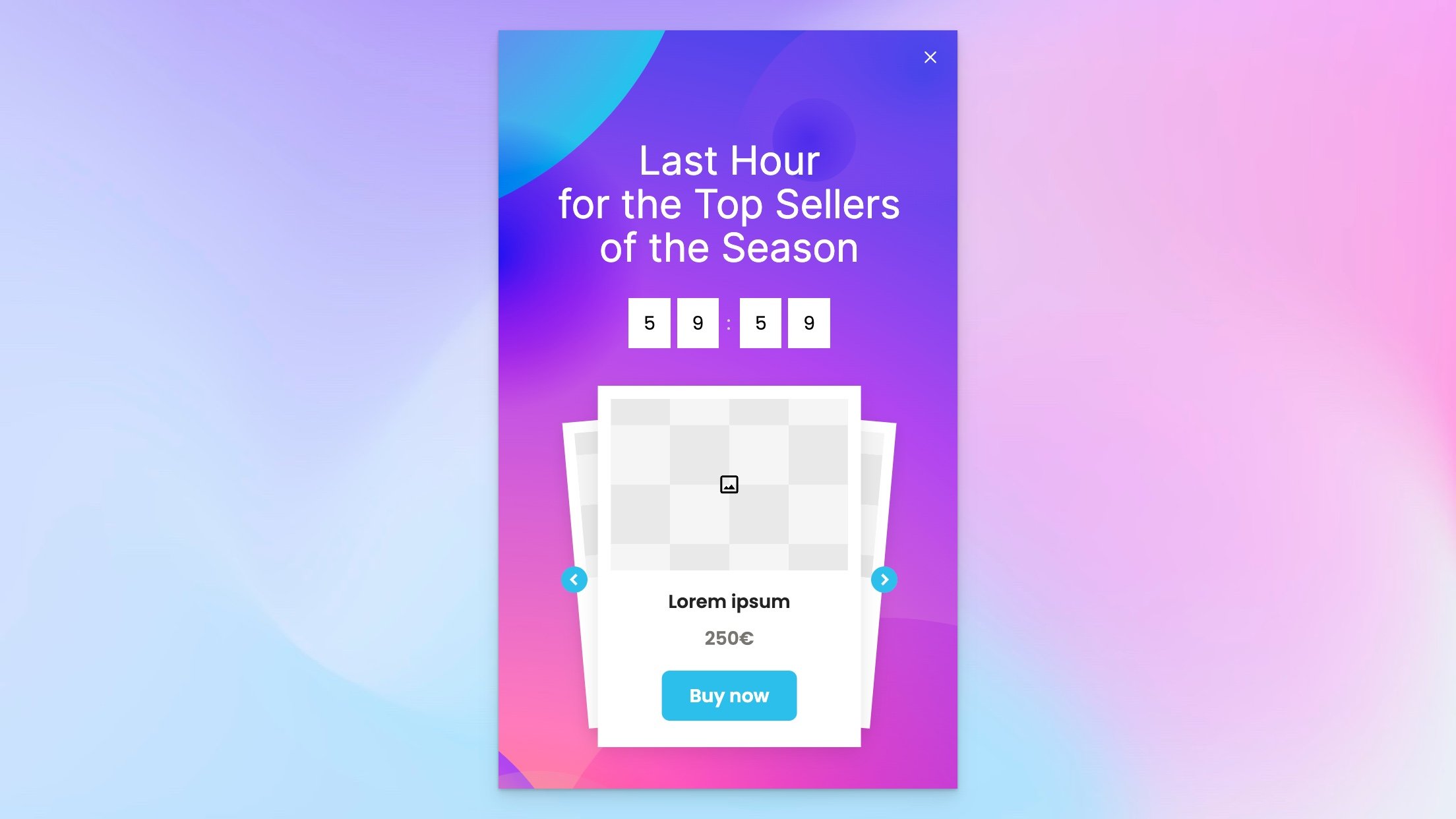 popup example with Shopify element created with Popupsmart