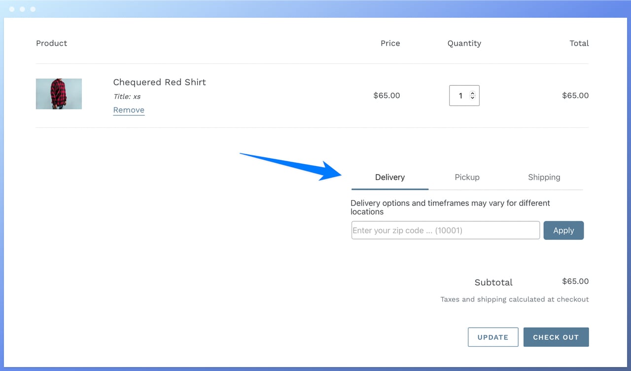 Local Pickup & Delivery Date by Mageworx's showing a product with its price and delivery date picker slot below