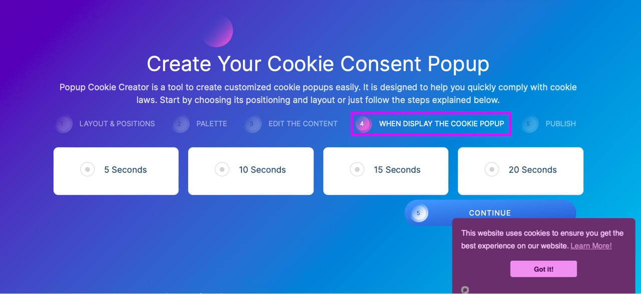 shopify cookie popup creator