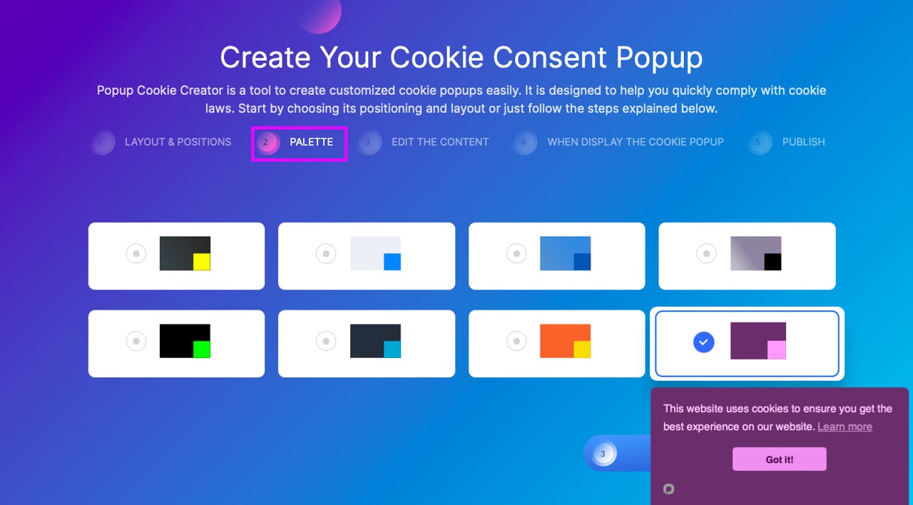 shopify cookie popup creator