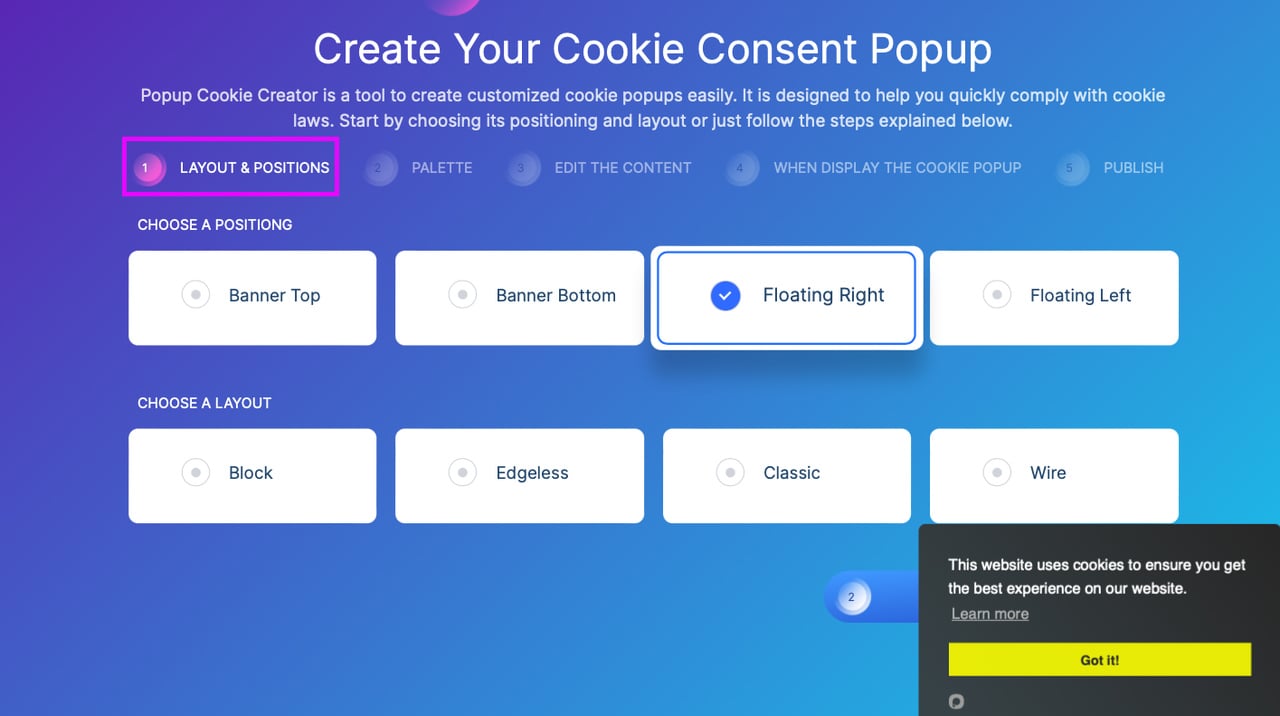 popupsmart shopify cookie creator