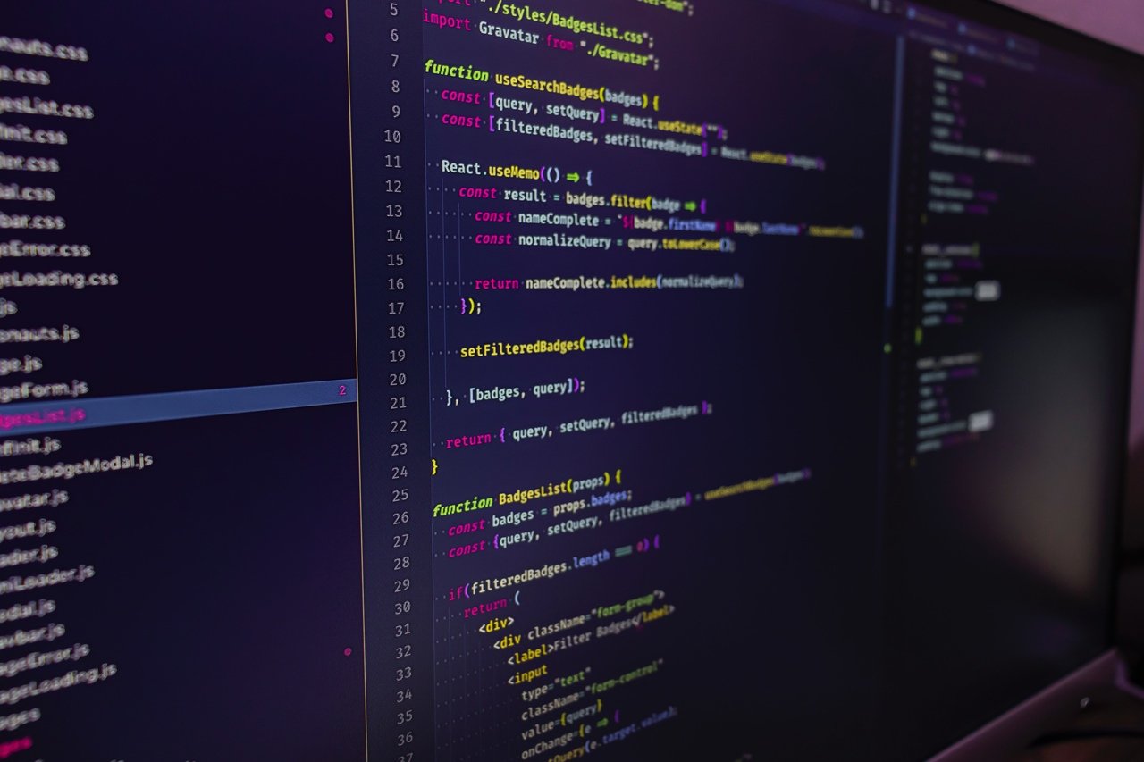 a computer screen of React codes