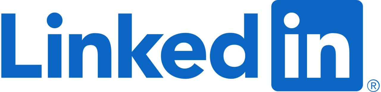 Linkedin logo with "in" captured in a blue square