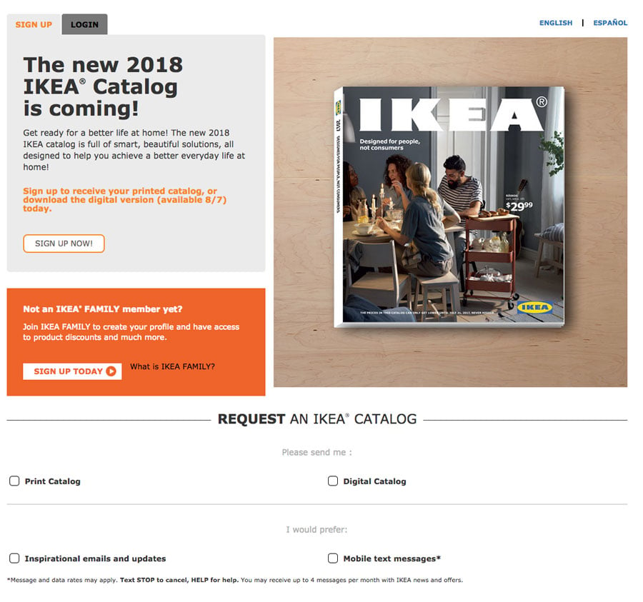Ikea Lead Magnet Example Catalog