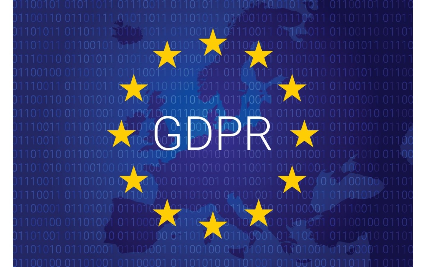 GDPR General Data Protection Regulation 12 stars within a circle