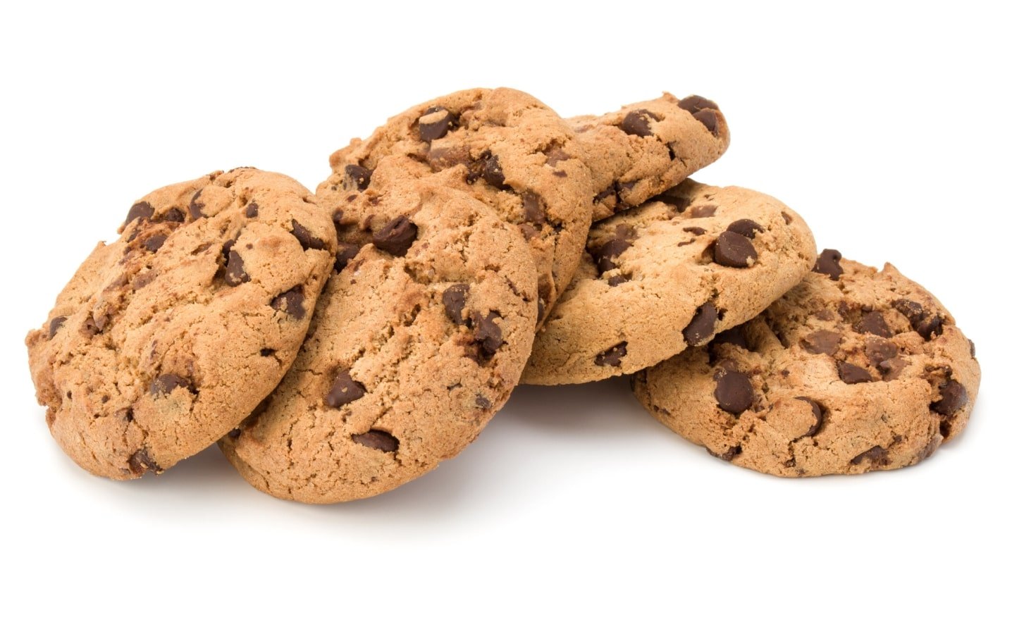 5 chocolate chip cookies representing website cookies on the heading of what are cookies