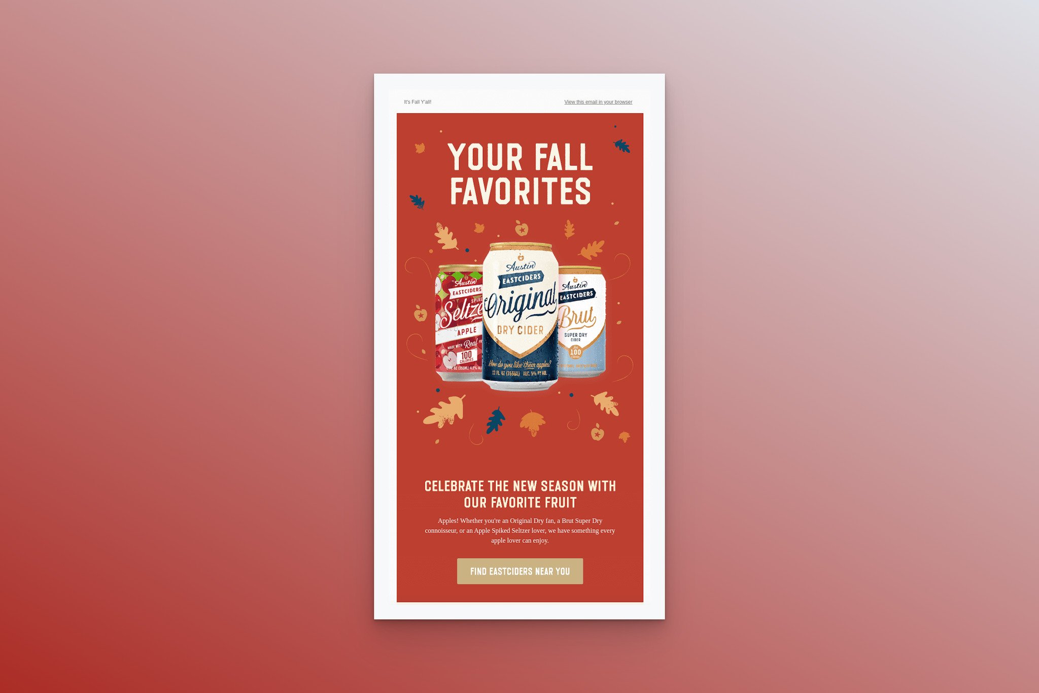 Austin Eastciders fall flavors email example