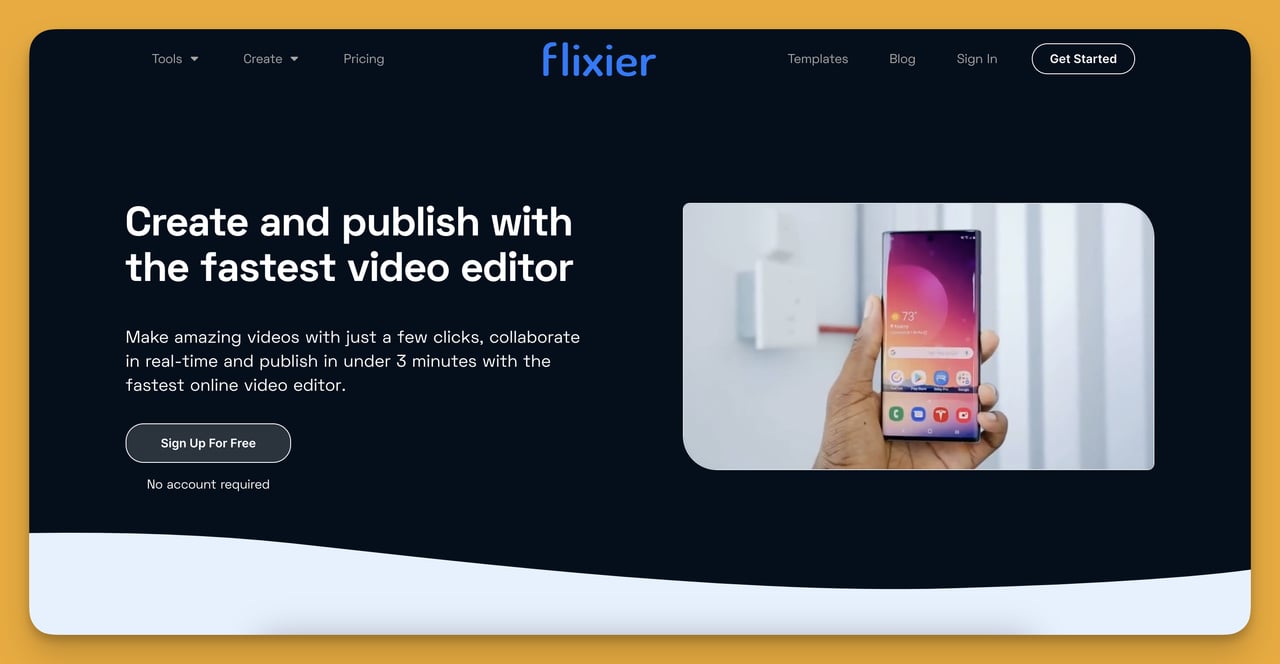 audio to text converter flixier homepage