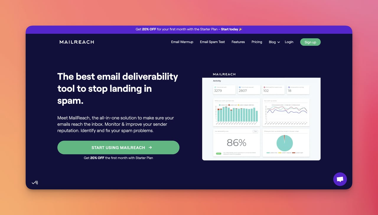 MailReach homepage