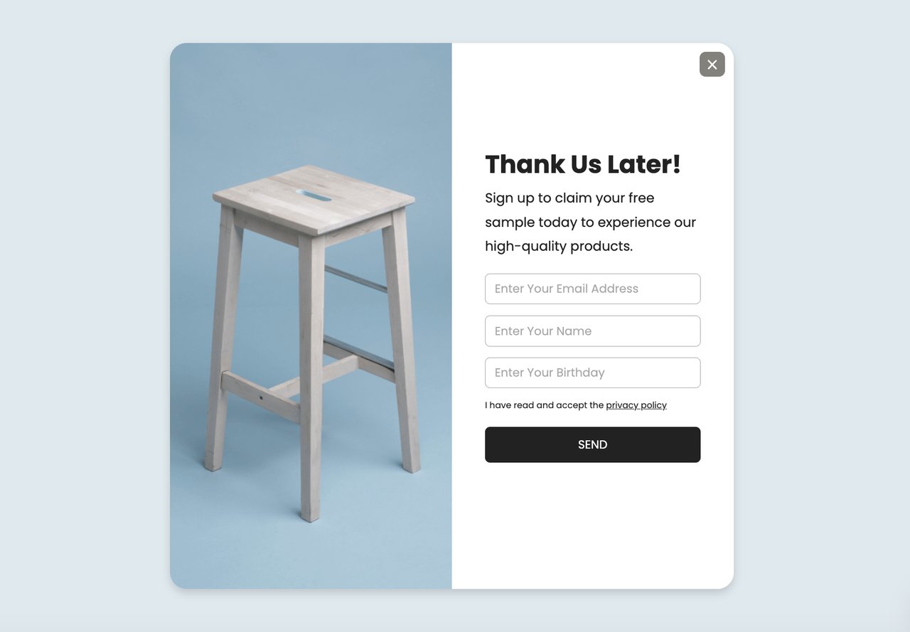 free gift popup by Popupsmart for sign-up