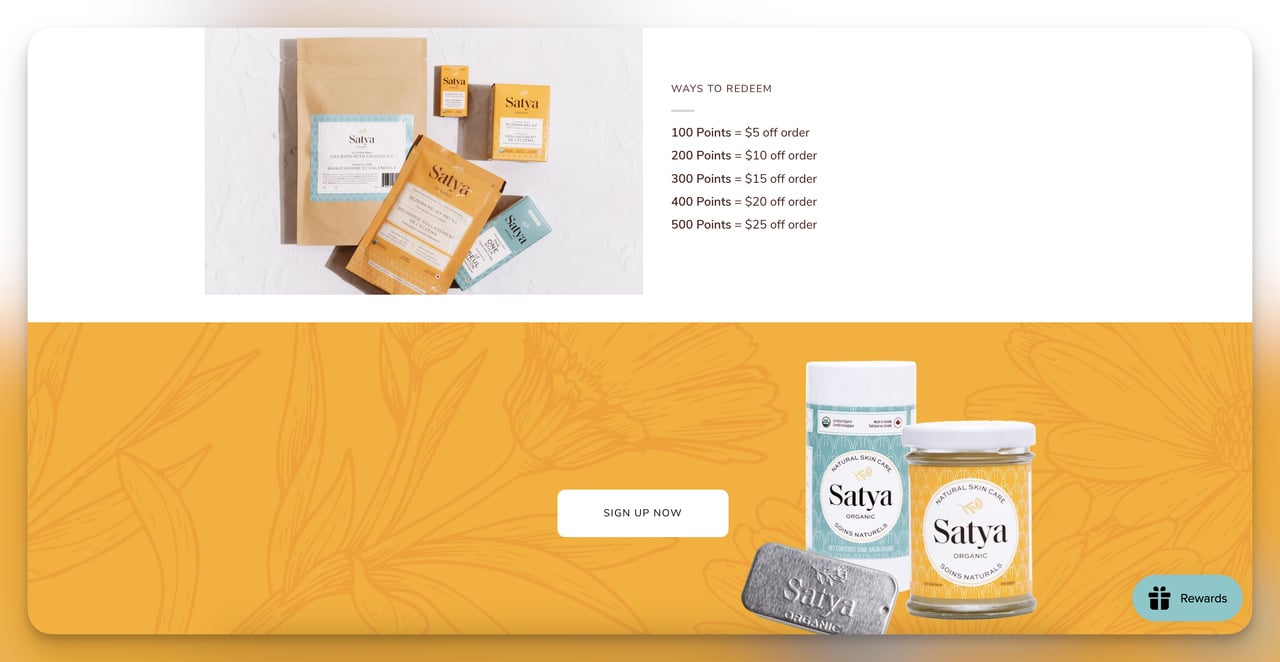 satya membership page that shows ways to redeem