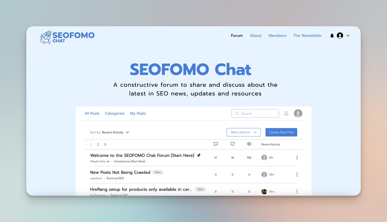 SEOFOMO Chat community