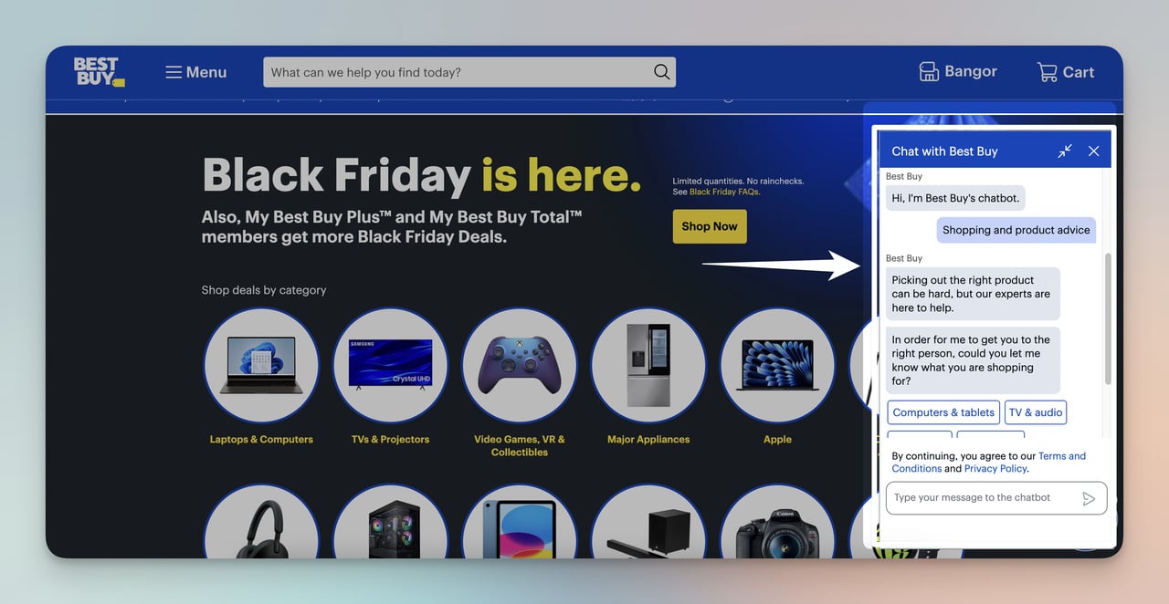 best buy chat bot personalization example