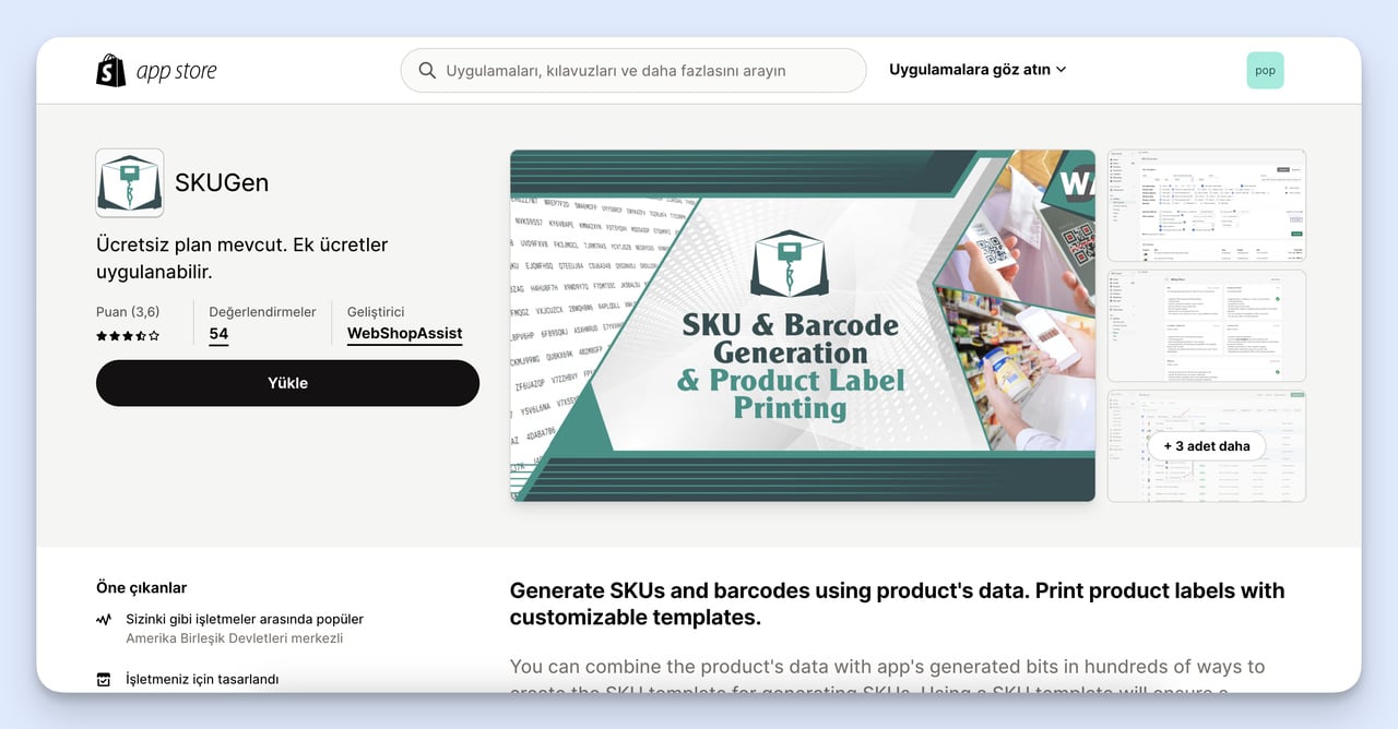 SKUGen sku generator tool app store review