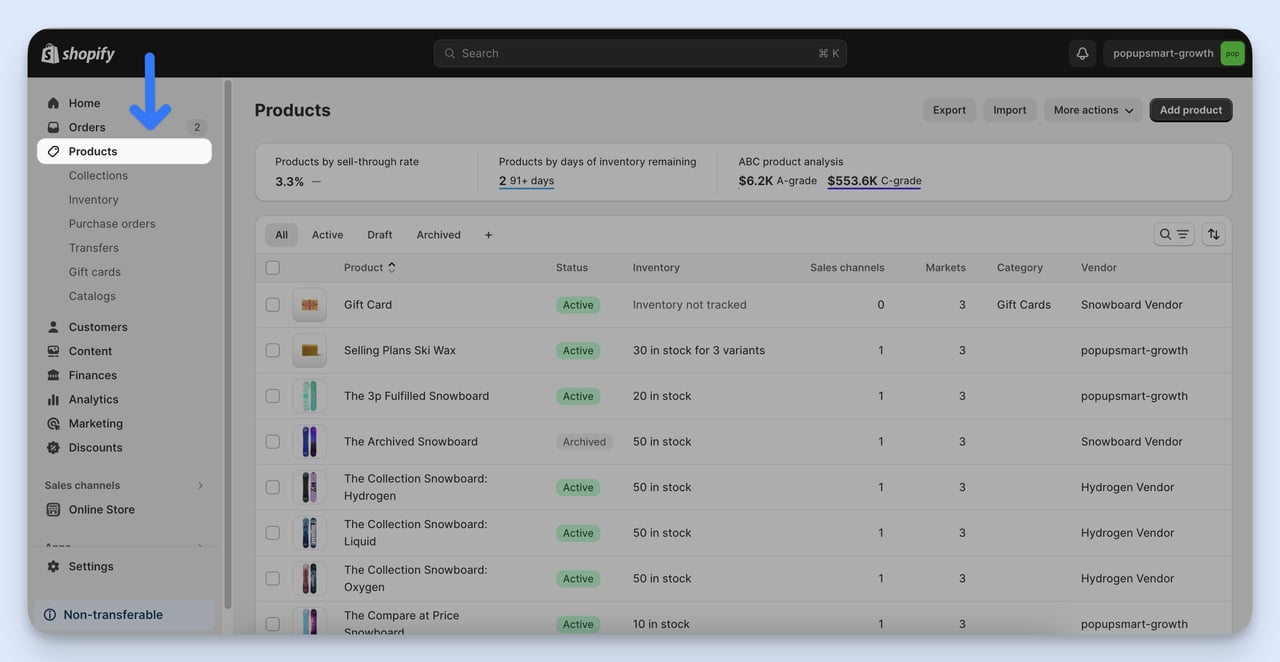 Adding sku to product variants first step