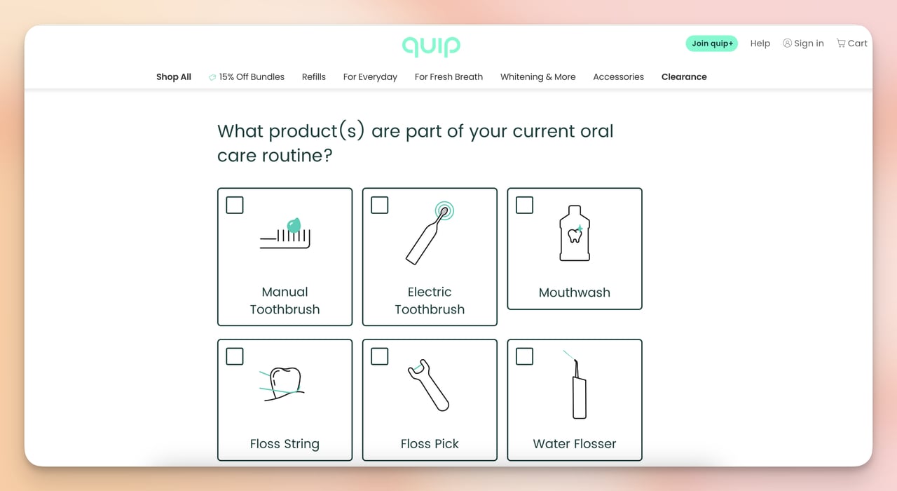 get quip free routine builder with quiz optin page example second part