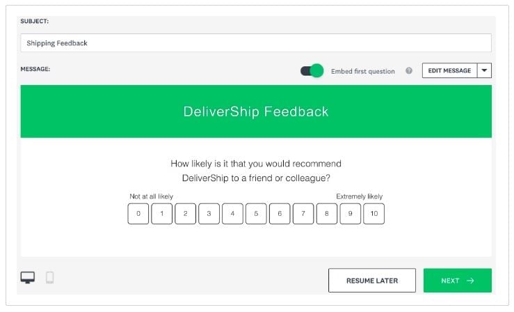 Feedback Emails for Subscriber Engagement with green parts to highlight