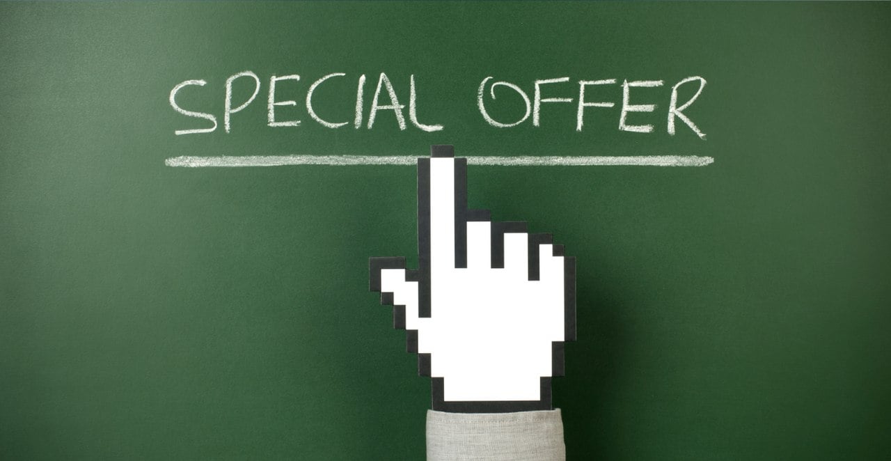 Special-offer-written-on-greenboard-with-a-hand-illustration