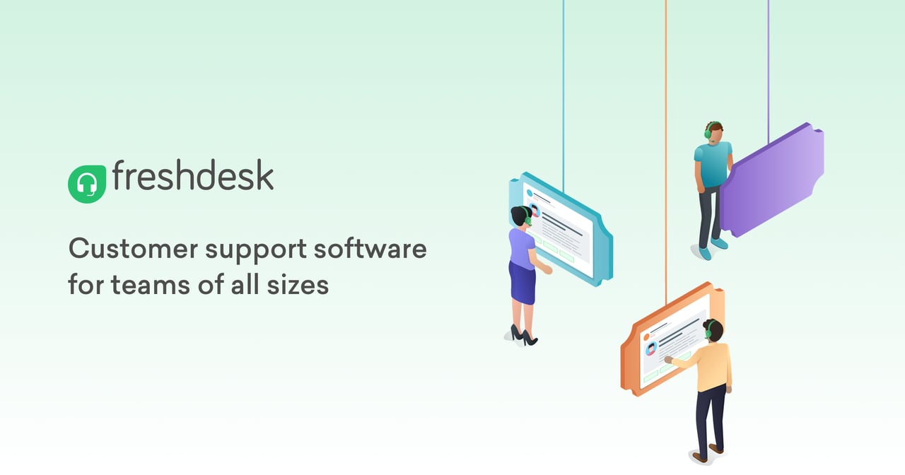 Image of Freshdesk customer support software.