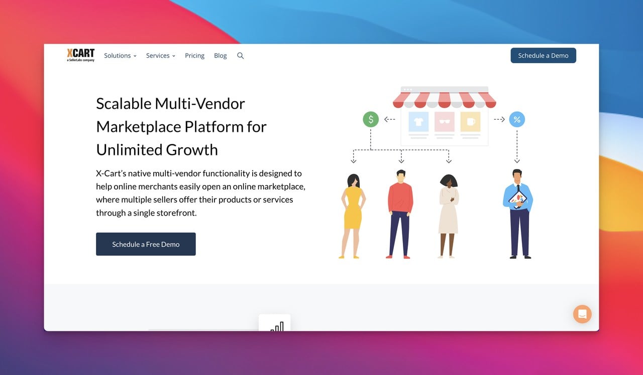 X-Cart Marketplace multi vendor marketplace platform homepage