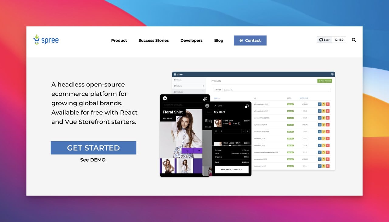 Spree multi vendor marketplace platform homepage