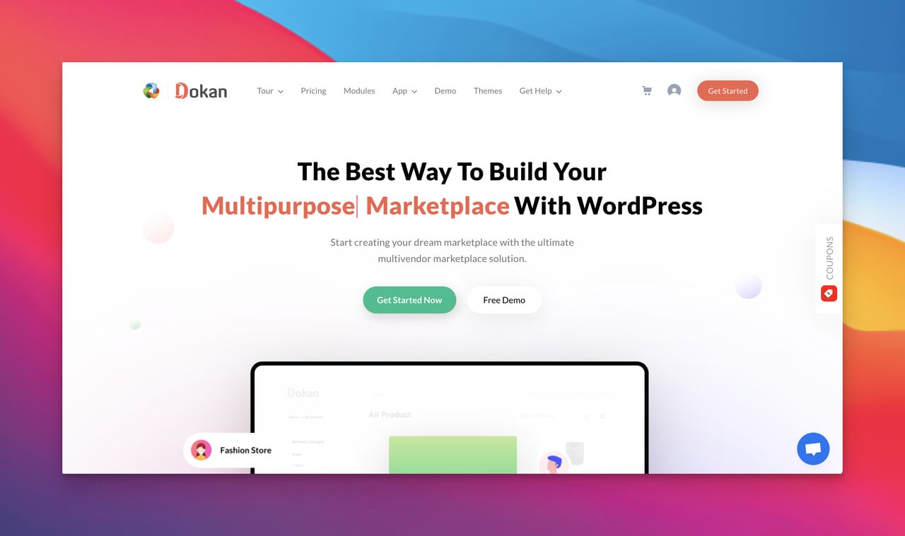 Dokan multi vendor marketplace platform homepage