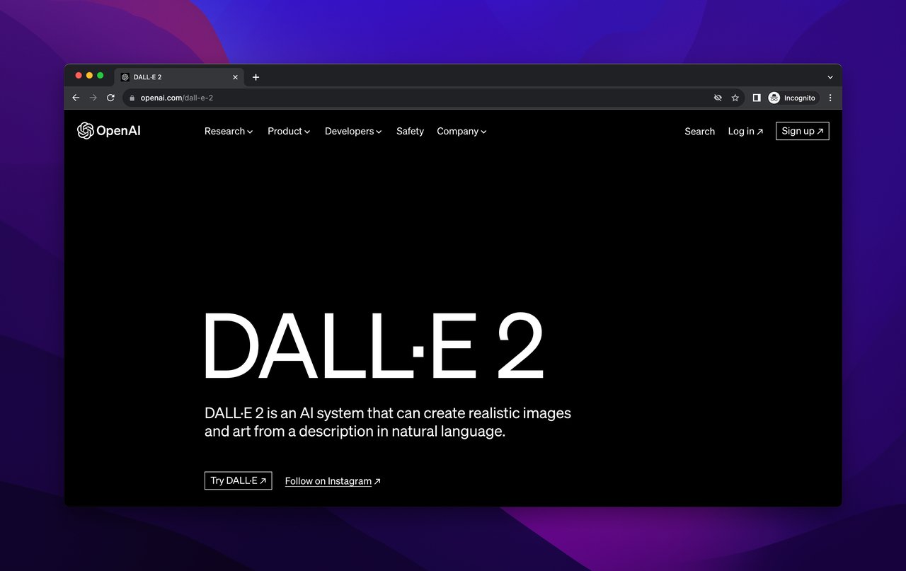 OpenAI's Dall-E 2 with fully black background