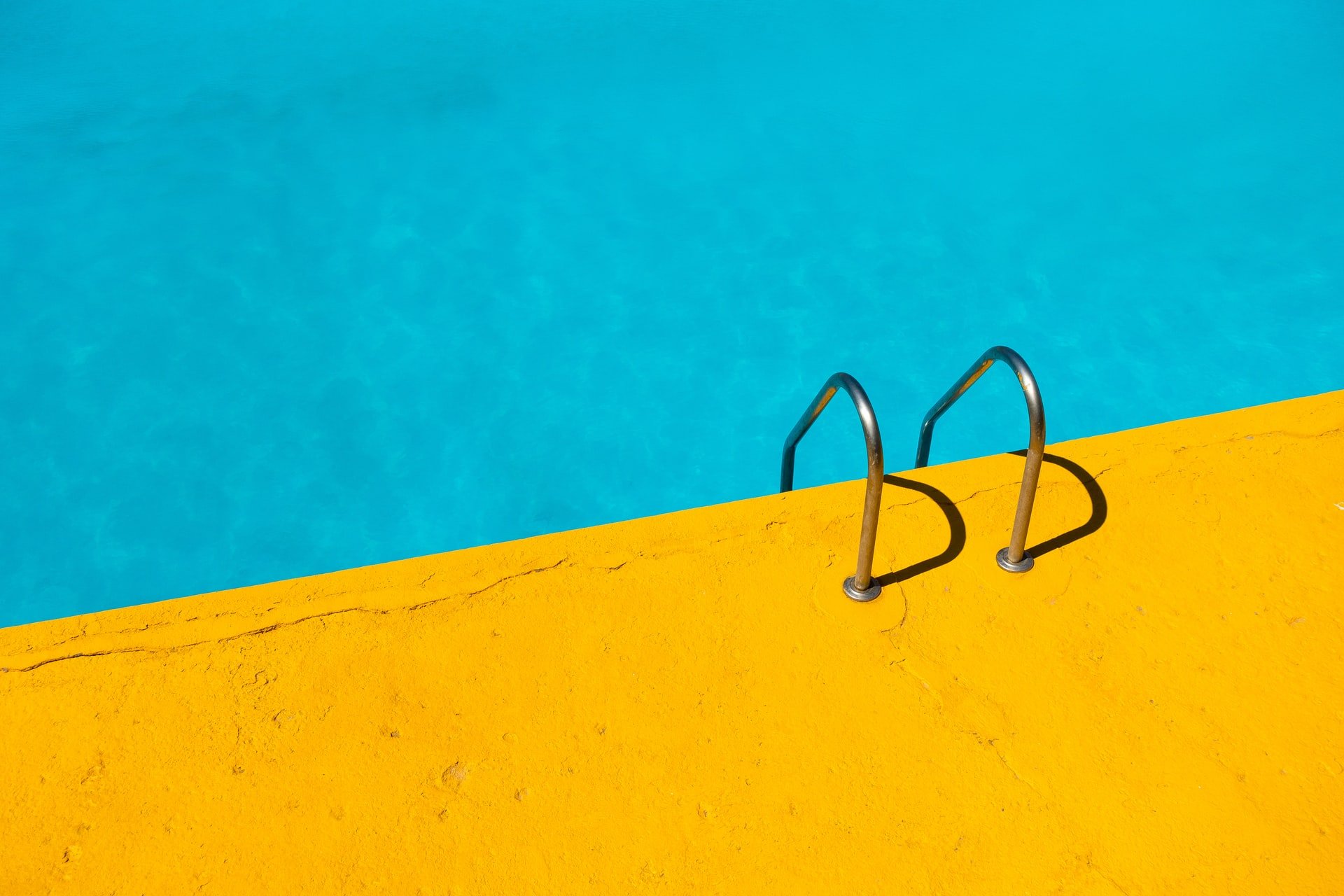 swimming pool with a ladder