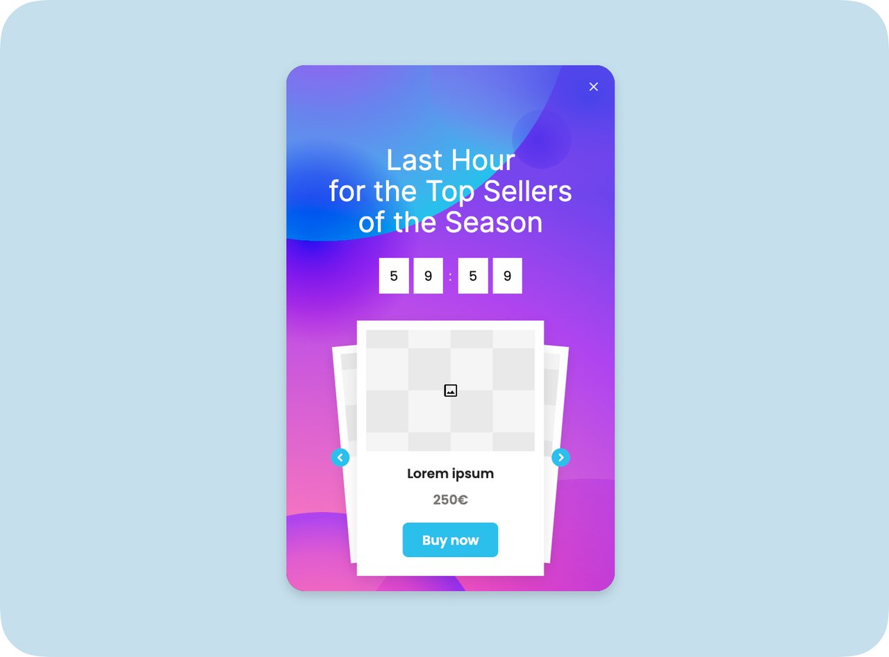 the sample of creating a sense of urgency popup for shopify