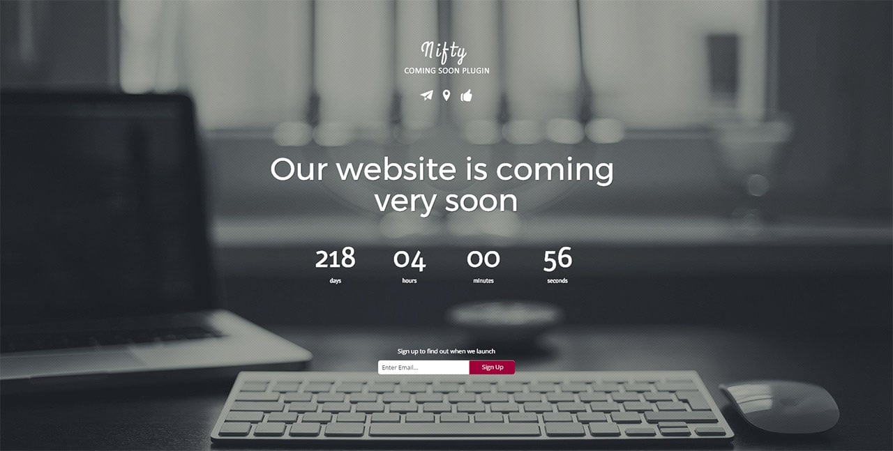 Nifty WordPRess coming soon page