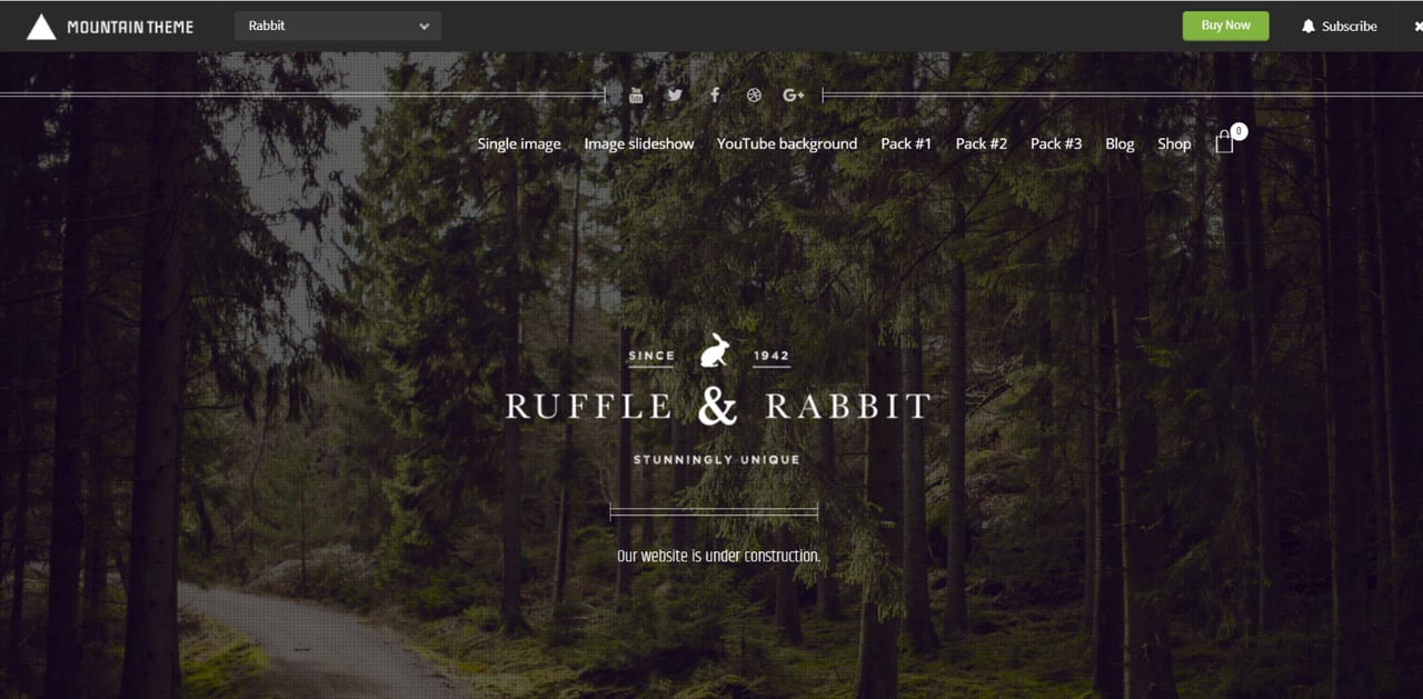 Rabbit Wordpress under construction page