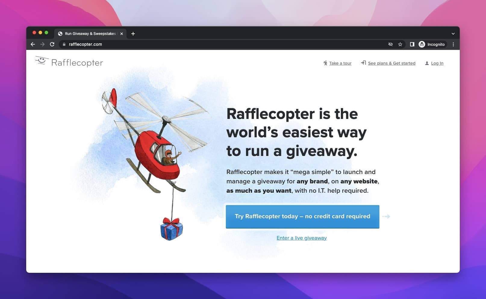 Rafflecopter website giveaway tool