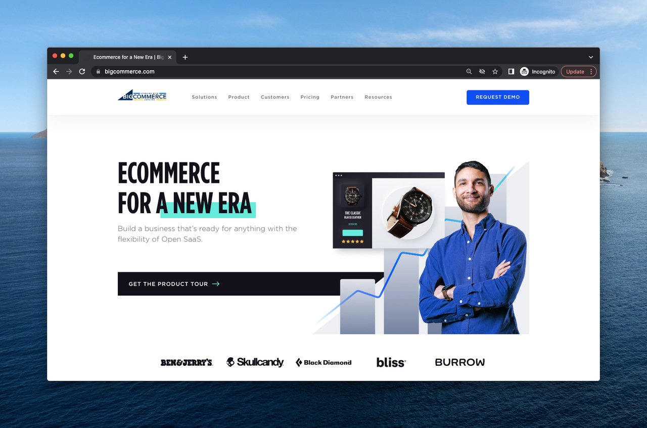 webpage of BigCommerce, which is a multichannel ecommerce software