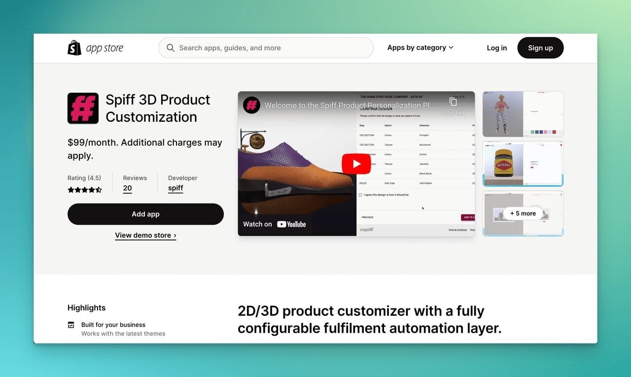 spiff-product-customization-tool