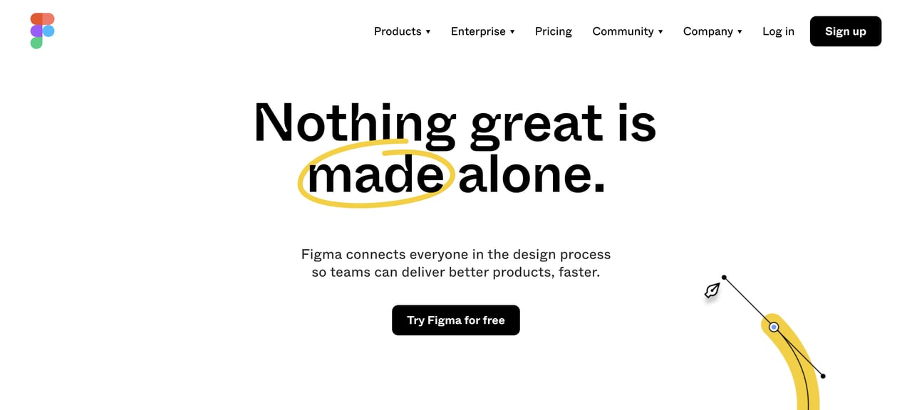 Figma SaaS landing page design