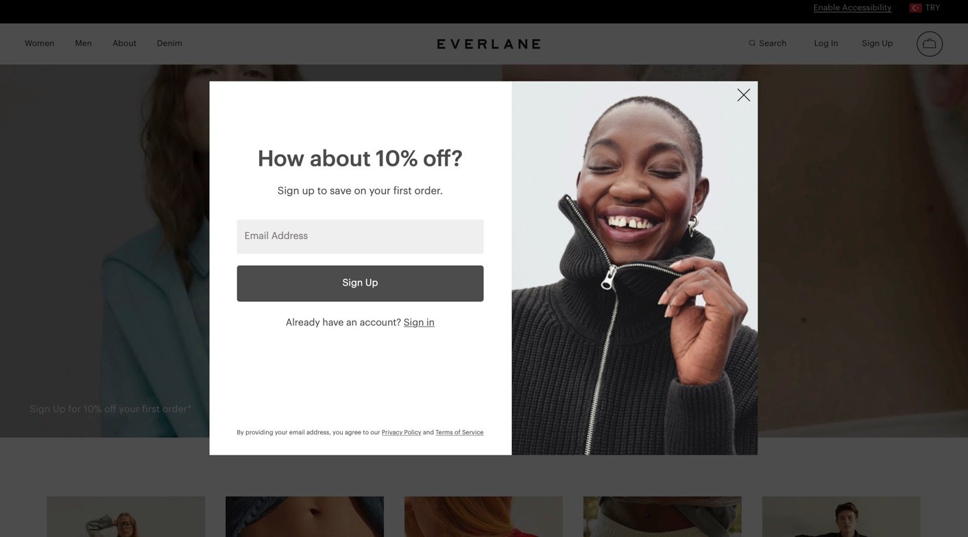 firsttime offer popup