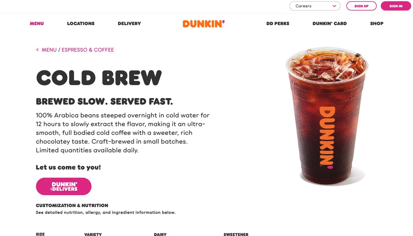 dunkin donuts cta