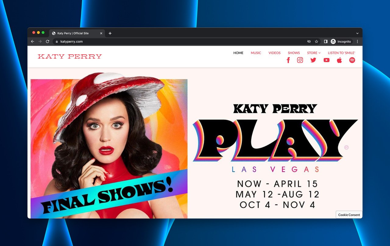 Katy Perry's official website