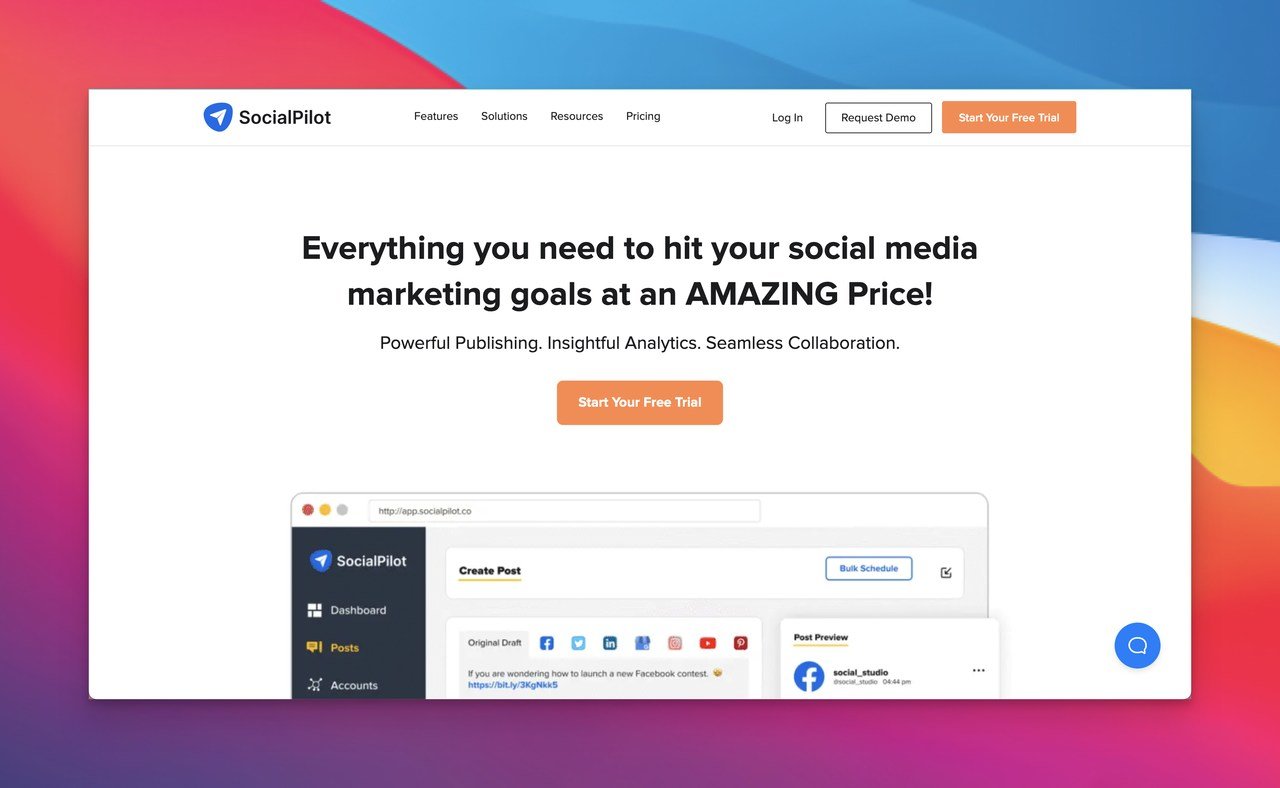 SocilaPilot community management tool homepage