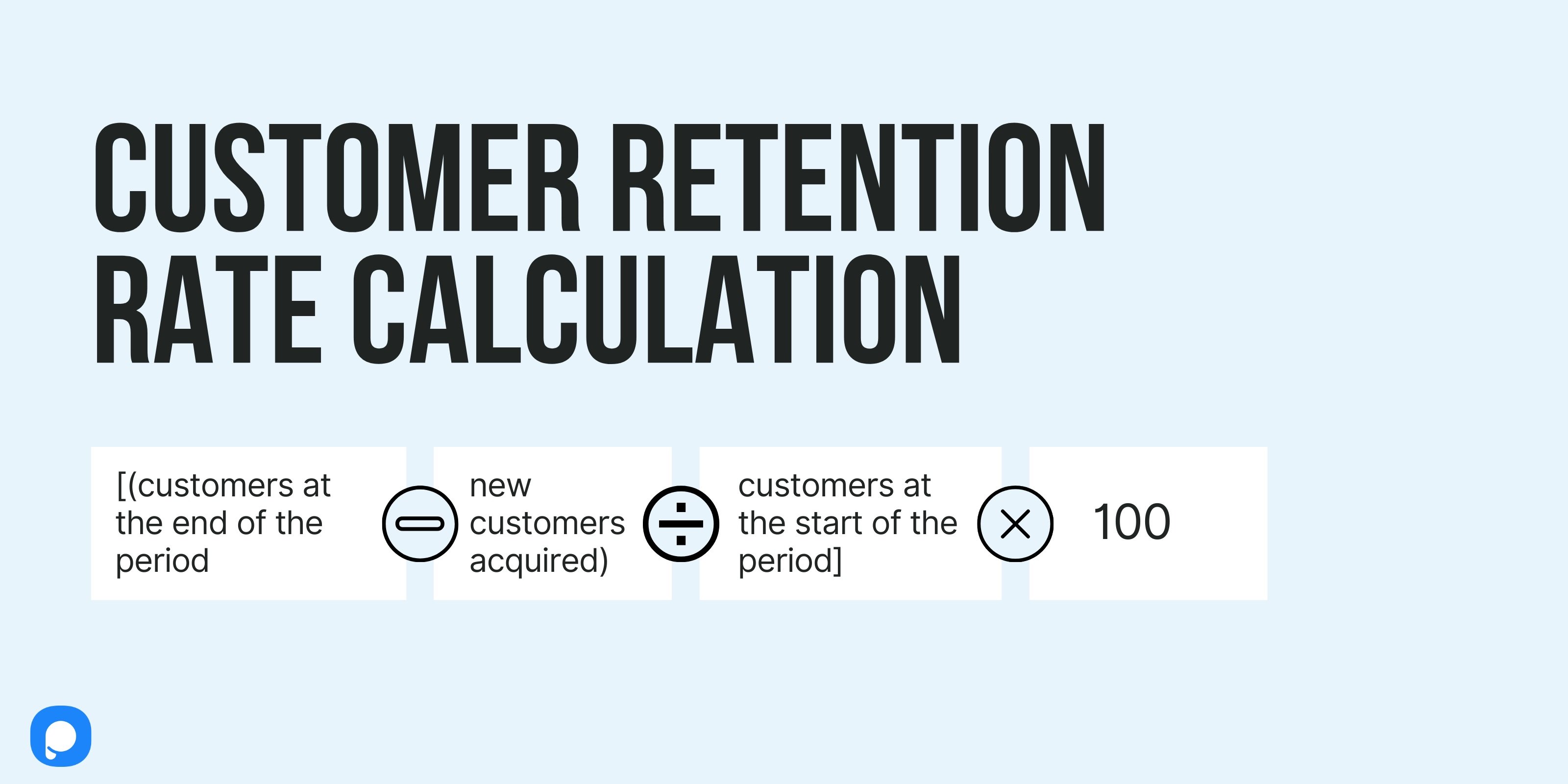 customer retention rate calculation with a Popupsmart logo