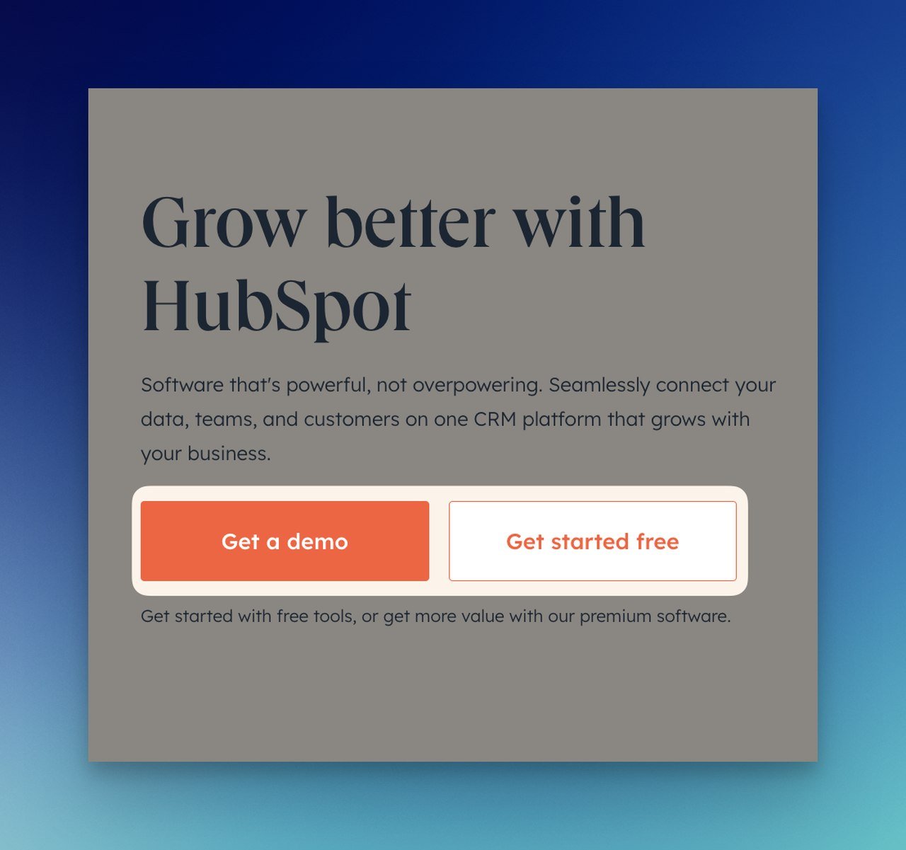 Hubspot call to actions example