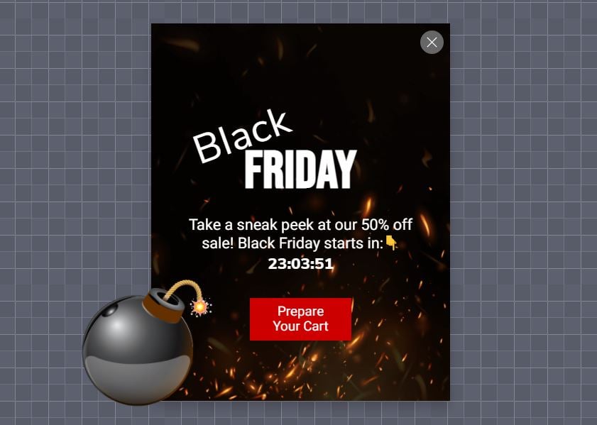 Black Friday popup